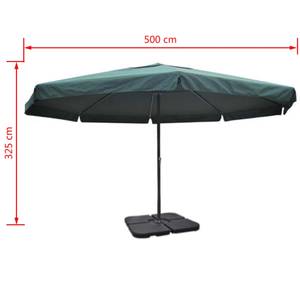 Parasol 290234 Vert - Métal - 500 x 325 x 500 cm