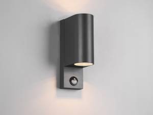 Außenwandlampe mit Bewegungsmelder Grau - Metall - 7 x 22 x 12 cm