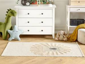 Tapis enfant BALARI Beige - Noir - Fibres naturelles - 80 x 1 x 150 cm