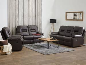 2-Sitzer Sofa BERGEN Braun - Dunkelbraun