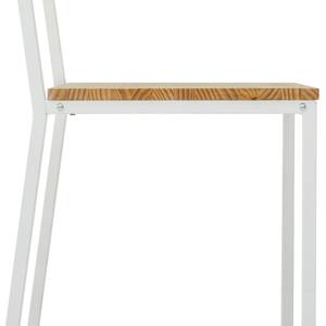 Lot de 2 chaises Oxford 40x40x86cm BL-NA Blanc - Bois massif - Bois/Imitation - 40 x 86 x 40 cm