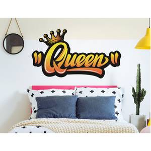 Wandtattoo Graffiti Queen Schriftzug Kunststoff - 160 x 88 x 1 cm