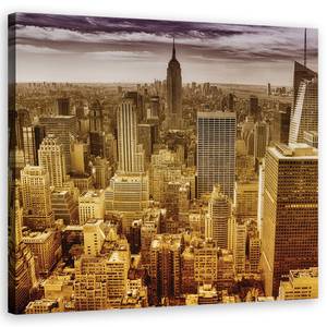 Wandbild New York City Stadt Braun 30 x 30 cm