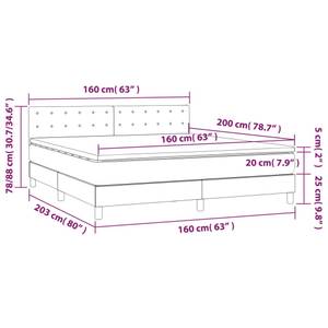 Boxspringbett 3017288-28 Blau - Breite: 160 cm