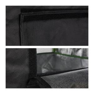 Growzelt indoor Schwarz - Grün - Metall - Kunststoff - Textil - 80 x 180 x 80 cm