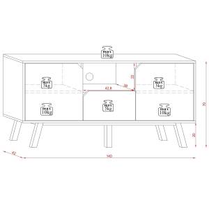 Meuble TV Tokio Blanc