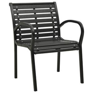 Chaise de jardin Noir - Métal - 60 x 80 x 56 cm