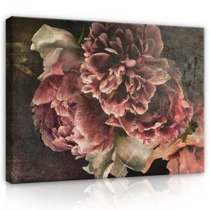 Leinwandbild Blumen Vintage Wohnzimmer 120 x 80 cm