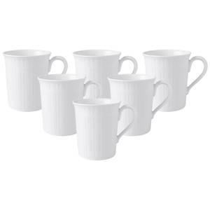 Kaffeebecher Cellini 6er Set Weiß - Porzellan - 1 x 1 x 1 cm