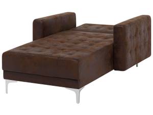 Chaise longue ABERDEEN Marron - Marron foncé - Argenté