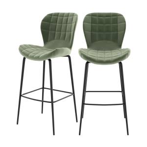 Tabouret de bar Mazzia (Lot de 2) Vert