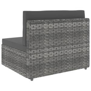 Gartensofa (2-teilig) 3001946-4 Grau - Metall - Polyrattan - 58 x 52 x 65 cm