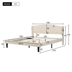 Polsterbett VELV Ⅱ Breite: 190 cm