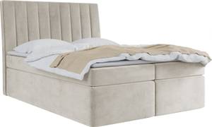 Boxspringbett mit Topper AMILA Beige - Breite: 160 cm - H3