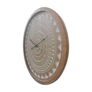 Horloge murale Rubus Marron - En partie en bois massif - 50 x 50 x 5 cm