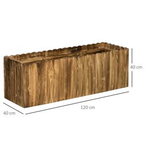 Hochbeet 845-108 Braun - Holzwerkstoff - 40 x 40 x 120 cm