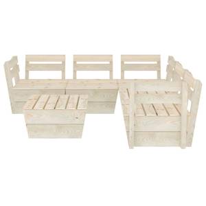 Garten-Lounge-Set Beige - Massivholz - Holzart/Dekor - 60 x 30 x 60 cm