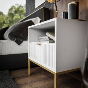 Nachttisch CORTADO GOLD S54 Weiß