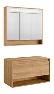 Badmöbel Set Natura Braun (2-teilig) Braun - Holzwerkstoff - 85 x 100 x 72 cm