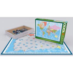 Puzzle Weltkarte 1000 Teile Papier - 26 x 6 x 36 cm