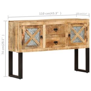 Sideboard 328275 Braun - Metall - Massivholz - Holzart/Dekor - 110 x 74 x 30 cm