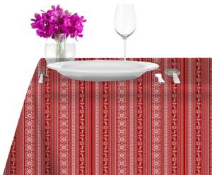 Tischdecke mit Digitaldruck Rot - Textil - 140 x 1 x 180 cm