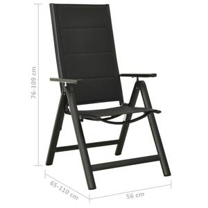Chaise de jardin Noir - Métal - 110 x 109 x 56 cm