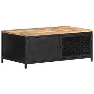 Couchtisch 323136 Schwarz - Metall - Massivholz - Holzart/Dekor - 90 x 37 x 50 cm