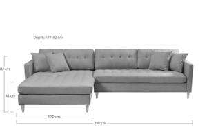 Chaiselongsofa Marino Deluxe Hellbraun