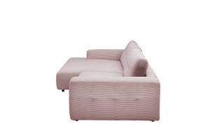 Ecksofa MIKA Pink - Ecke davorstehend links - Longchair davorstehend links