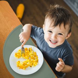 Platzdeckchen Kinder in Halbkreisform Dunkelgrün