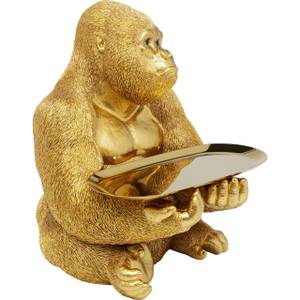 Deko Figur Gorilla Butler Gold - Kunststoff - 29 x 37 x 32 cm