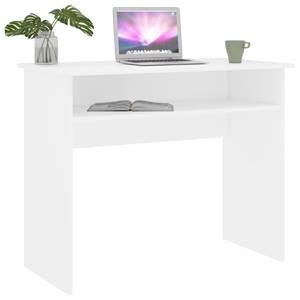 Schreibtisch Weiß - Holzwerkstoff - Massivholz - 90 x 74 x 90 cm
