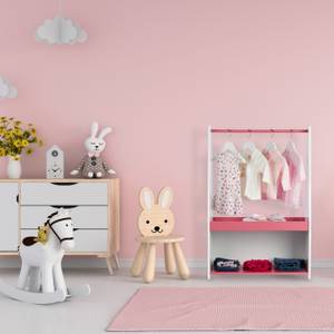 Kleiderständer für Kinder Pink - Weiß - Holzwerkstoff - 60 x 90 x 30 cm