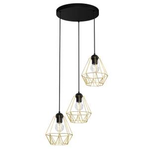 Lustre suspension ARIYAN Noir - Doré - Gris métallisé - 44 x 18 x 44 cm