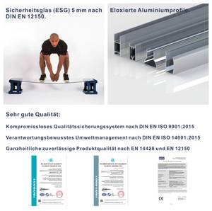 Badewannenaufsatz Duschwand Nano Glas Breite: 120 cm