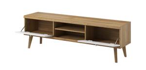 Fernsehtisch PRIMO RTV PRTV160 Beige - Weiß - Holzwerkstoff - Kunststoff - 160 x 50 x 40 cm