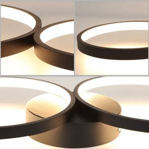 LED Deckenleuchte Wilhelmina Schwarz - Metall - 33 x 6 x 89 cm