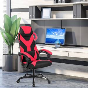 Gaming Stuhl Drehstuhl Rot - Kunststoff - 65 x 130 x 66 cm