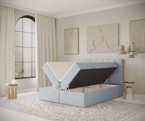 Boxspringbett Sansa Hellblau - Breite: 180 cm