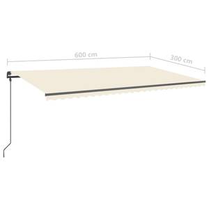 Markise 3006678-1 Creme - 300 x 600 cm