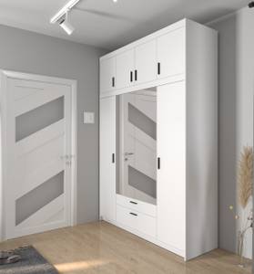 FURNIX Schrank Eliza 4D Weiß Weiß