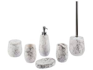 Set accessoires de salle de bain CALLELA Noir - Blanc - Céramique - 9 x 21 x 9 cm