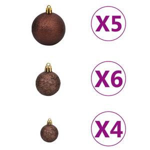 Künstlicher Weihnachtsbaum 3009453-1 Braun - Gold - Weiß - Kunststoff - 75 x 210 x 75 cm