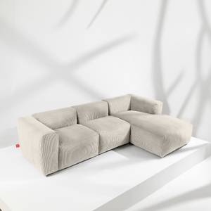 Ecksofa BUFFO 5-Sitzer Creme - Breite: 297 cm - Armlehne beidseitig montierbar - Ecke davorstehend rechts - Ottomane davorstehend rechts