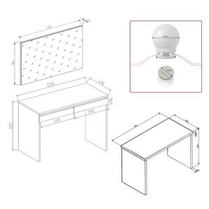 Schminktisch Emma 34029 Weiß - Holzwerkstoff - 120 x 83 x 41 cm