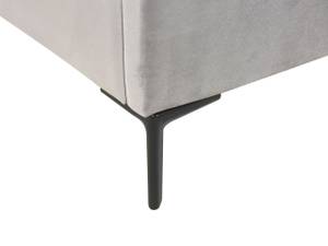 Lit double SEZANNE Noir - Gris - Gris lumineux - Largeur : 190 cm