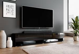 TV-Schrank ALYX 180 cm ohne LED Schwarz Schwarz - Holzwerkstoff - 180 x 34 x 32 cm