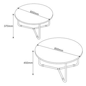 Couchtisch Poxdorf 2er-Set Schwarz - Holzwerkstoff - 80 x 45 x 80 cm