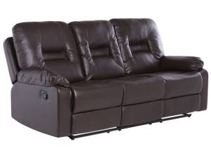 3-Sitzer Sofa BERGEN Braun - Dunkelbraun